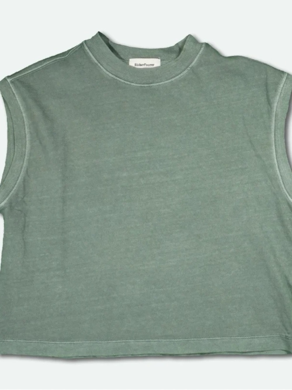 Richer Poorer Sleeveless Crewneck Tank - Sage